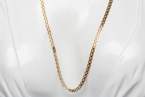 Ladies 14k Yellow Gold Fancy Link Chain Size 16"