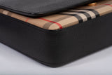 Authentic Burberry Hampshire Leather Check Canvas Crossbody Bag
