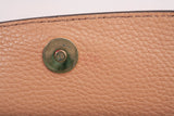 Authentic Gucci Pebbled Beige Calfskin Leather Soho Chain Crossbody Bag