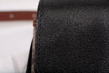 Authentic Gucci GG Supreme Black Leather Mini Padlock Top Handle Crossbody