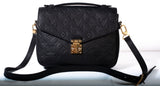 Authentic Louis Vuitton Pochette Métis Black Monogram Empreinte Leather