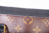 Authentic Louis Vuitton Monogram Flower Tote Black Shoulder Bag