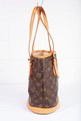 Authentic Louis Vuitton Monogram Petit Bucket 23