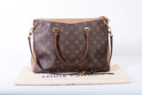 Authentic Louis Vuitton Brown Monogram Canvas Pallas Tote Bag