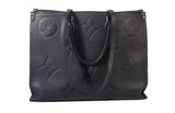 Authentic Louis Vuitton Black Monogram Empreinte Giant OnTheGo MM Tote Bag