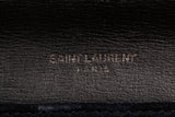 Authentic Saint Laurent Black Calfskin Leather Bellechasse Shoulder Bag