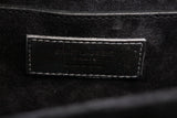 Authentic Saint Laurent Black Calfskin Leather Bellechasse Shoulder Bag