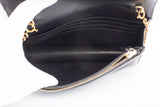 Authentic Saint Laurent Cassandre Envelope Chain Wallet in Grain de Poudre Black Leather Bag