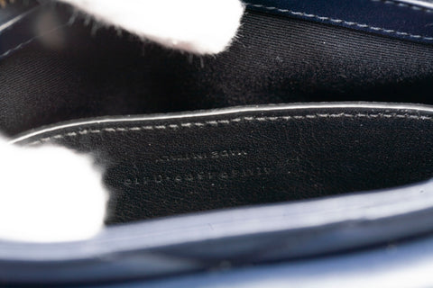 Authentic YSL Saint Laurent Navy Calfskin Quilted Small Loulou Puffer Shoulder Bag