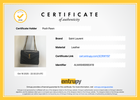 Authentic YSL Saint Laurent Navy Calfskin Quilted Small Loulou Puffer Shoulder Bag