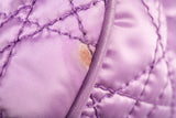 Authentic Christian Dior Light Purple Cannage Quilted Satin Nylon Charming Tote Bag
