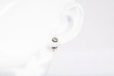 14k White Gold Dainty Round Cut Diamond Stud Earrings 0.16CTW