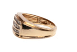 Gentleman's 10k Yellow Gold Pave Ring .21CTW - Size 10.25