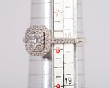 Ladies 10k White Gold Round .46TCW Halo Diamond Engagement Ring