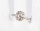 Ladies 10k White Gold Round .46TCW Halo Diamond Engagement Ring
