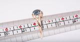 Ladies 10k Yellow Gold Blue Topaz & Tahitian Pearls Ring
