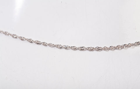 Ladies 14k White Gold CZ Starfish Necklace 18"
