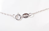 Ladies 14k White Gold CZ Starfish Necklace 18"