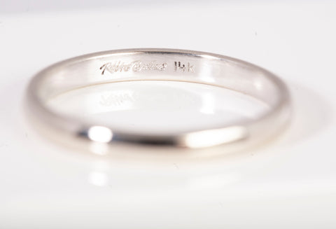Gentlemen's 14k White Gold Wedding Band