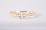 Evolv. 14k Yellow Gold Lab Grown Solitaire Diamond Ring