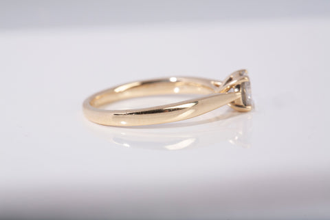 Evolv. 14k Yellow Gold Lab Grown Solitaire Diamond Ring