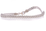 Unisex 14k White Gold Fancy Link Bracelet Size 7.25"