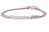 Unisex 14k White Gold Fancy Link Bracelet Size 7.25"