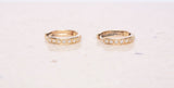 14k Yellow Gold & Diamond Small Huggie Hoops .080 CTW