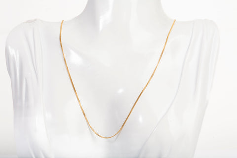 Unisex 18k Yellow Gold Curb Link Style Chain 20"