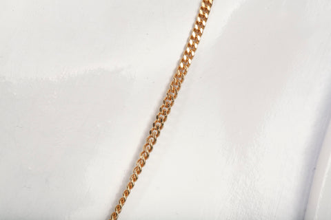 Unisex 18k Yellow Gold Curb Link Style Chain 20"