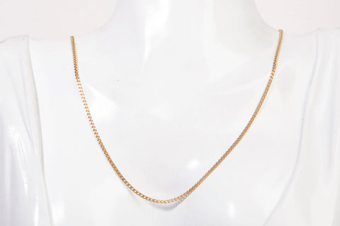 Unisex 18k Yellow Gold Dainty Curb Link Chain 18"