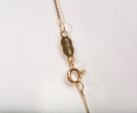Ladies Dainty 18k Yellow Gold Serpentine Chain 19"