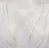 Ladies Dainty 18k Yellow Gold Serpentine Chain 19"