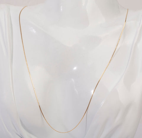 Ladies Dainty 18k Yellow Gold Serpentine Chain 19"