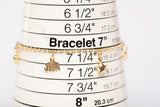 Ladies 18k Yellow Gold Charm Bracelet SZ 7