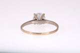 Ladies 18k Yellow Gold 1.01TCW Lab Grown Round Cut Diamond Engagement Ring