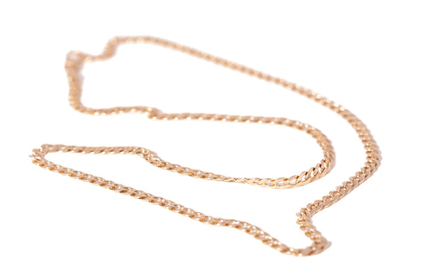 Unisex 10k Yellow Gold 20'' Cuban Link Chain