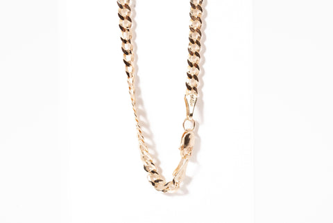 Unisex 10k Yellow Gold 20'' Cuban Link Chain