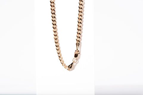 Unisex 10k Yellow Gold 20'' Cuban Link Chain