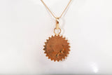 Ladies 21k Yellow Gold Sunburst Medallion Pendant