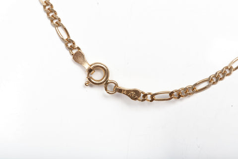 Dainty Unisex 14k Yellow Gold Figaro Link 22'' Chain