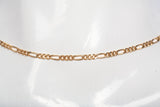 Dainty Unisex 14k Yellow Gold Figaro Link 22'' Chain