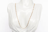 Dainty Unisex 14k Yellow Gold Figaro Link 22'' Chain