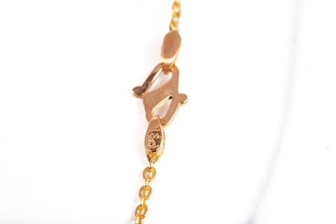 22k Yellow Gold Cable Style Chain 24"