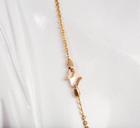 Dainty 22k Yellow Gold Cable Style Chain 24"