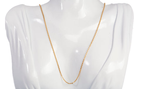 Dainty 22k Yellow Gold Cable Style Chain 24"