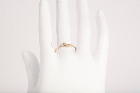 Ladies 18k 2-Tone Dainty Heart Ring