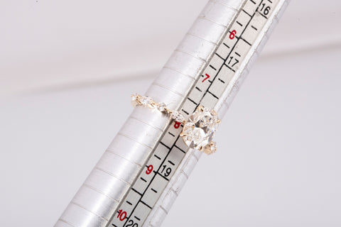Brand New 14k Gold The Lindsey Set Lab Grown 2.01 CT Oval Cut Engagement Ring