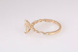 Brand New 14k Gold The Lindsey Set Lab Grown 2.01 CT Oval Cut Engagement Ring