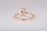Brand New 14k Gold The Lindsey Set Lab Grown 2.01 CT Oval Cut Engagement Ring